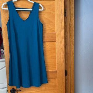 Chic Teal Sleeveless Mini Dress